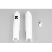 Fork slider protectors + quick starter - white 047 - Ktm - REPLICA PLASTICS - KT04003-047 - UFO Plast