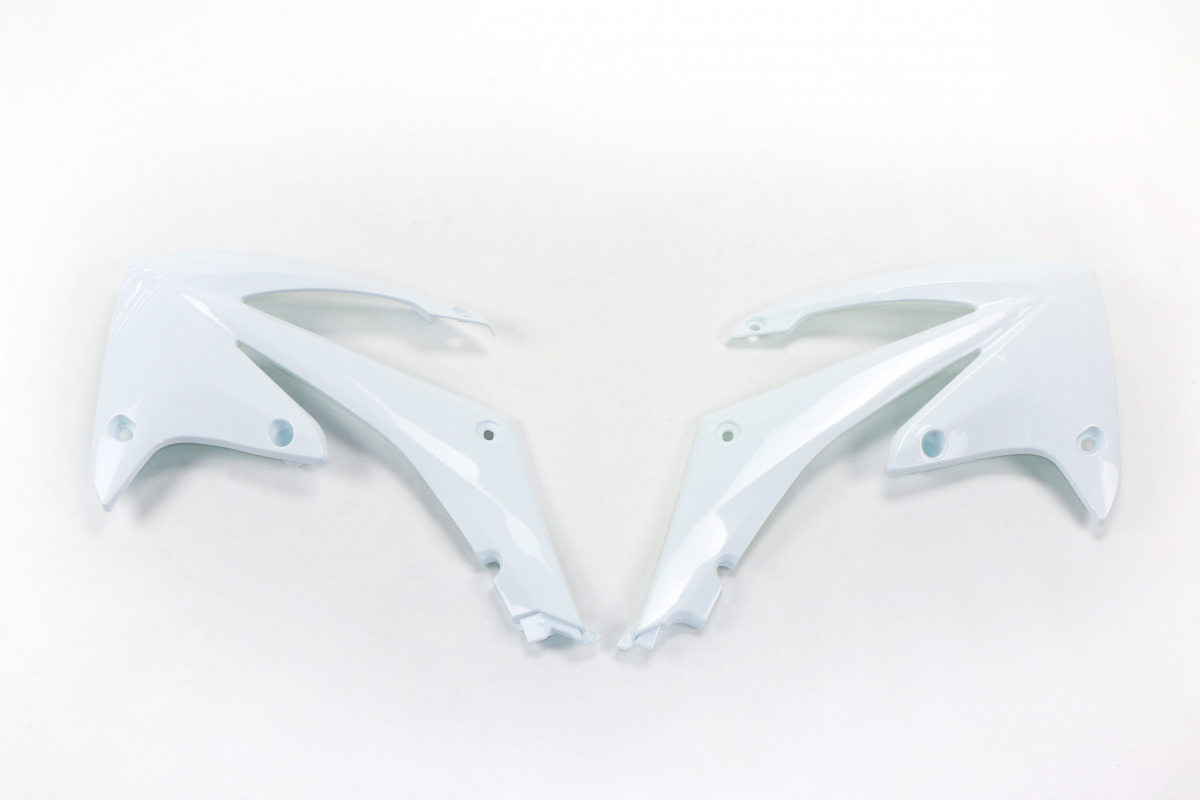 Radiator Covers white for Honda CRF 250R (2010-13) - CRF 450R (2009-12) - REPLICA PLASTICS - HO04637-041 - Ufo Plast