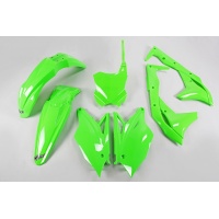 Plastic kit Kawasaki - neon green - REPLICA PLASTICS - KAKIT225-AFLU - UFO Plast