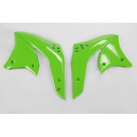 Radiator covers - green - Kawasaki - REPLICA PLASTICS - KA03787-026 - UFO Plast