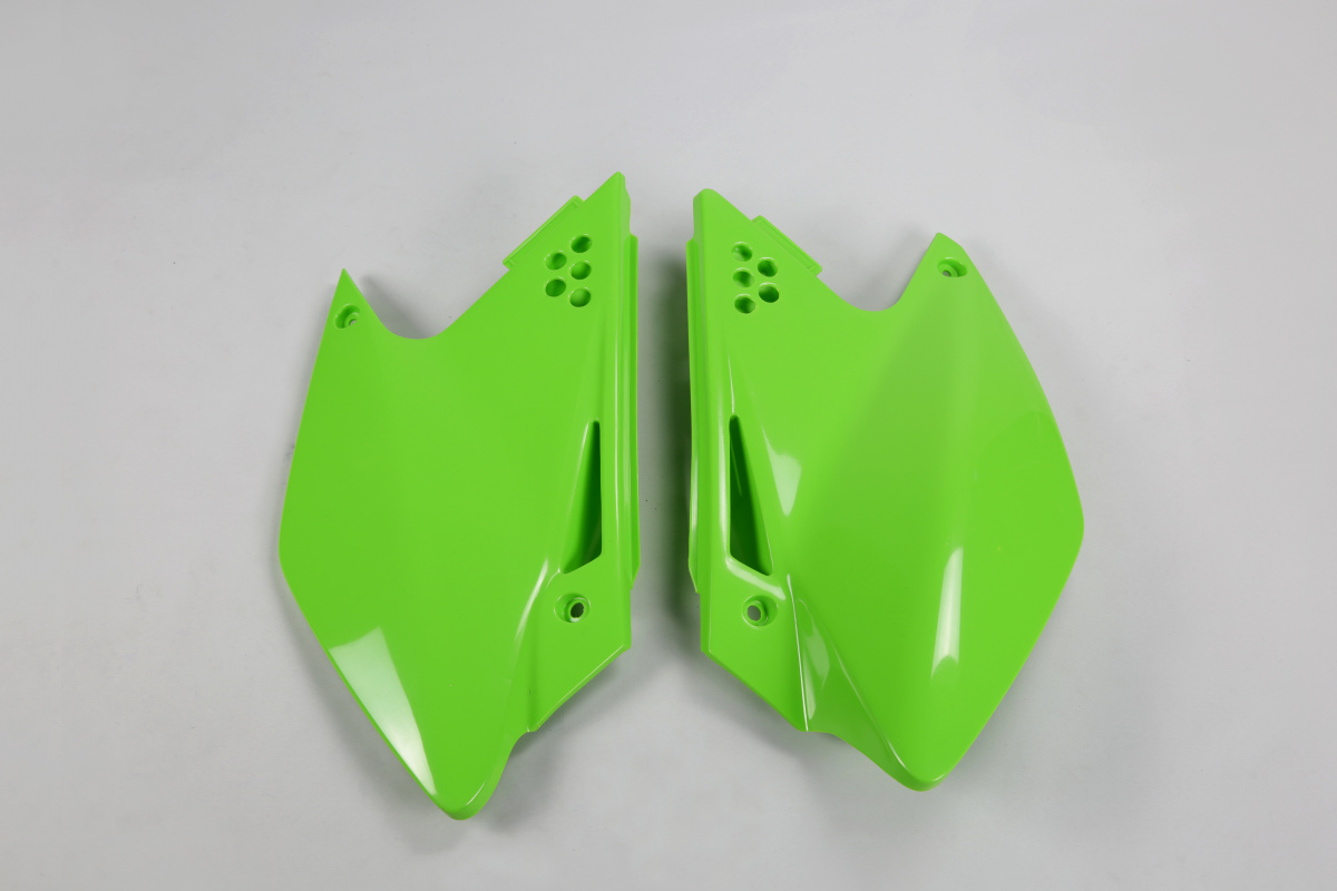 Side Panels green for Kawasaki KXF 250 (2006-08) - REPLICA PLASTICS - KA03768-026 - Ufo Plast