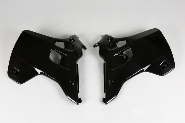 Radiator covers - black - Kawasaki - REPLICA PLASTICS - KA02744-001 - UFO Plast