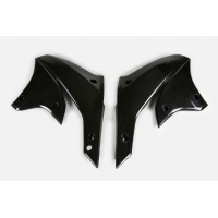 Radiator covers - black - Kawasaki - REPLICA PLASTICS - KA03789-001 - UFO Plast