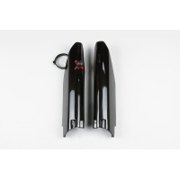 Fork slider protectors + quick starter - black - Suzuki - REPLICA PLASTICS - SU04915-001 - UFO Plast