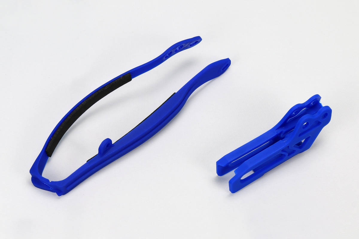 Chain Guide + Swingarm Chain Slider blue for Yamaha YZ 125 - YZ 250 - YZF 250 - WRF 250 - YZF 450 - WRF 450 - REPLICA PLASTIC...