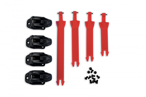 Strap buckle kit for motocross boots red - Boots spare parts - BR040-B - UFO Plast