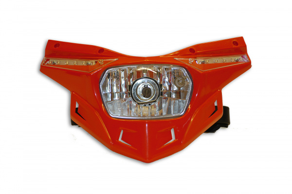 Replacement plastic for motocross Stealth headlight lower part red - Headlight - PF01714-070 - Ufo Plast