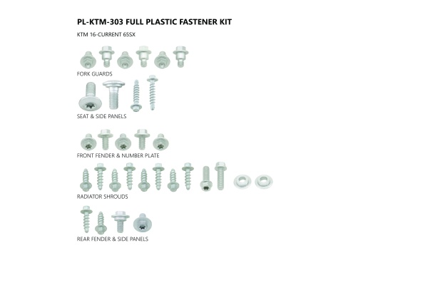 Motocross full plastic fastener kit for Ktm - Altri accessori - AC02438 - UFO Plast