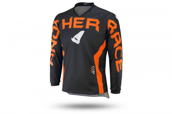 Motocross Another Race jersey for kids black and neon orange - CLOTHING - MG04485-FFLU - UFO Plast