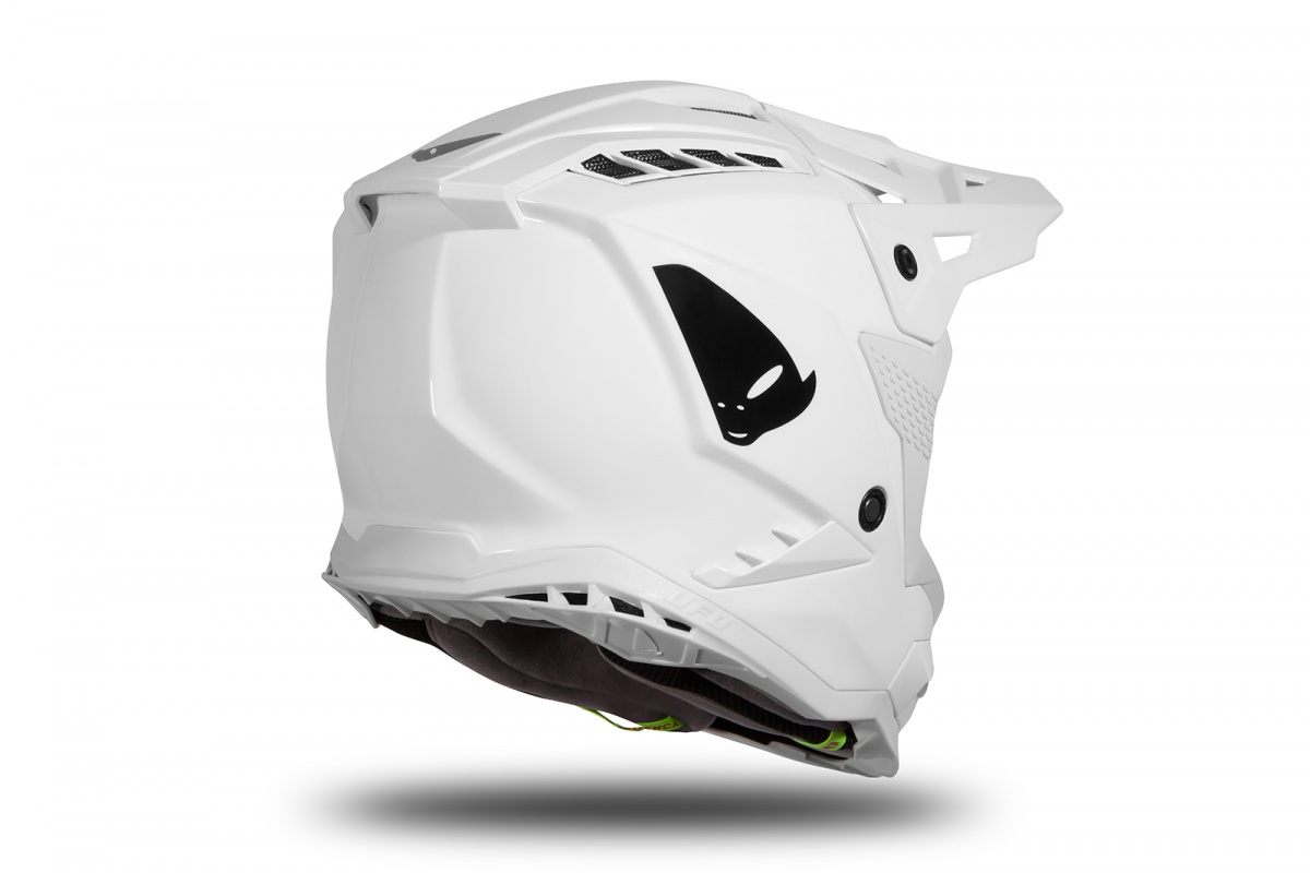 Motocross helmet Echus white glossy - Home - HE166 - Ufo Plast