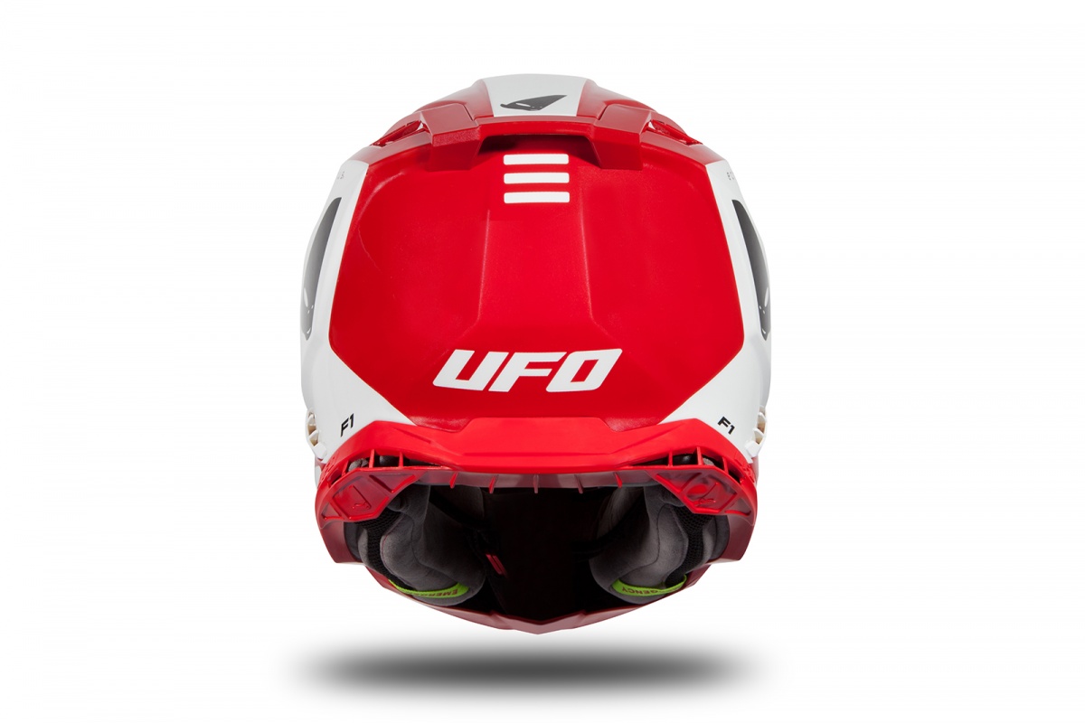 Motocross helmet Echus red and white glossy - NEW PRODUCTS - HE170 - Ufo Plast