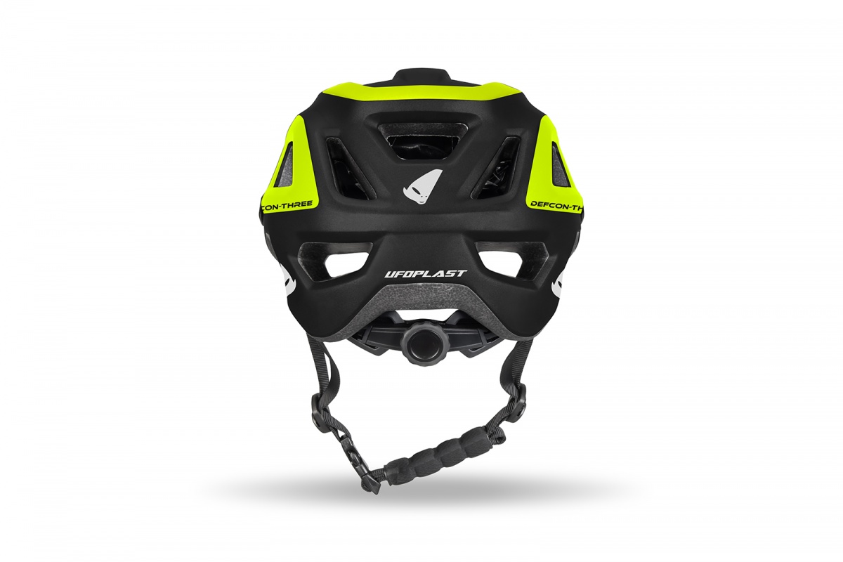 Defcon three mountain bike helmet black and neon yellow - Helmets - HE15003-K - Ufo Plast