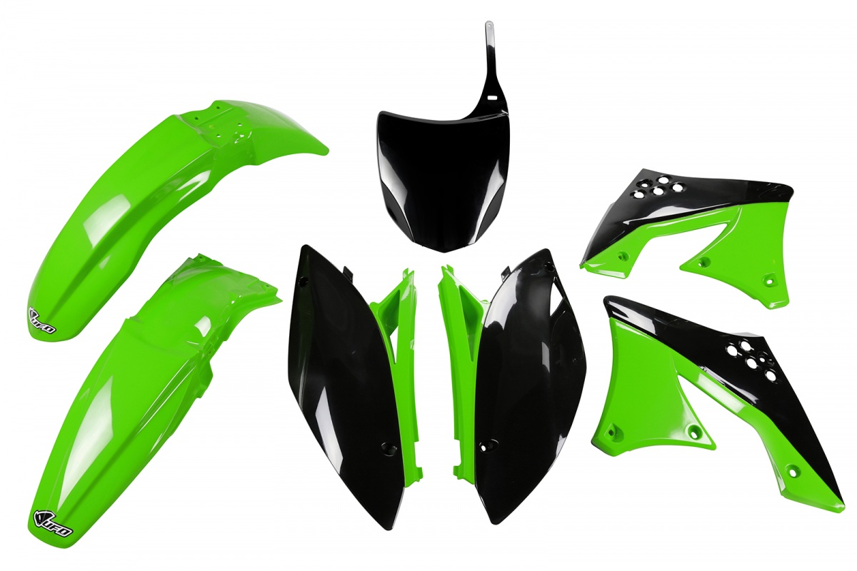 Plastic Kit OEM Color 10-11 for Kawasaki KXF 250 (2009-12) - REPLICA PLASTICS - KAKIT215-999 - Ufo Plast