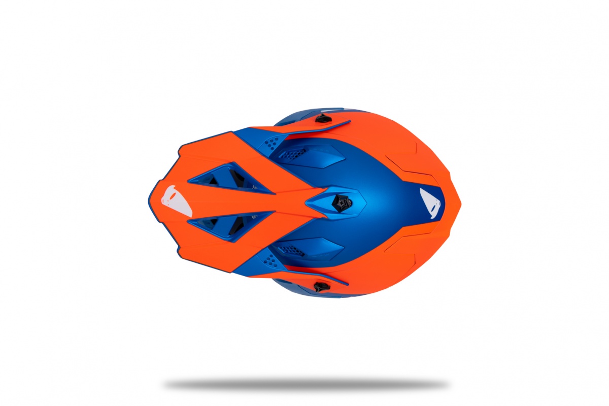 Motocross Intrepid helmet blue and orange - Helmets - HE13400-CF - Ufo Plast