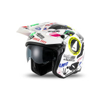 Sheratan cross jet helmet white